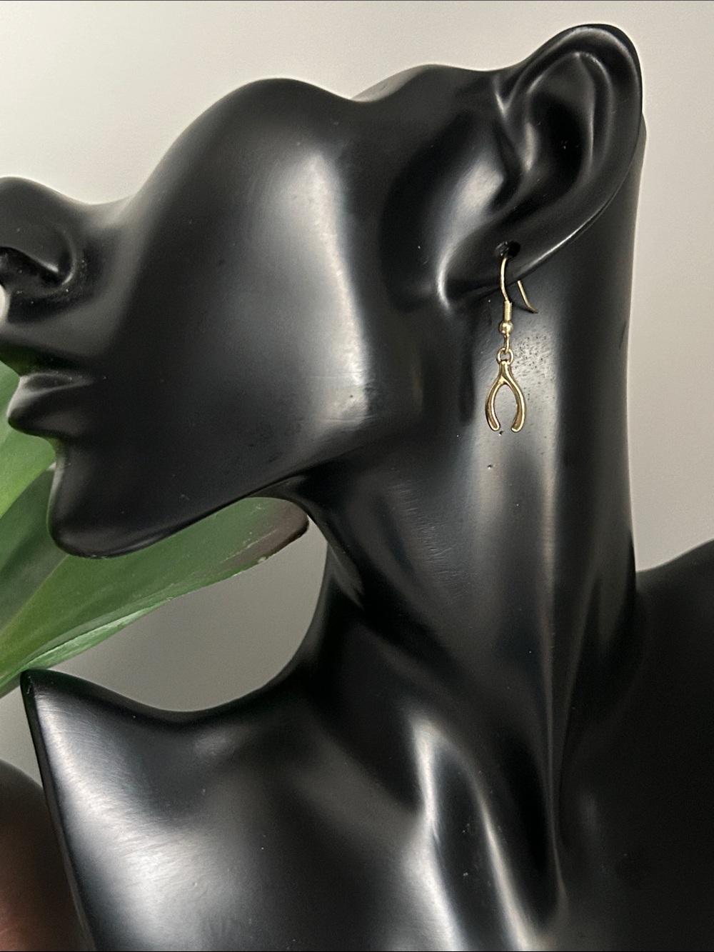 Gold-Tone Wishbone Drop Earring - Picture 3 of 6